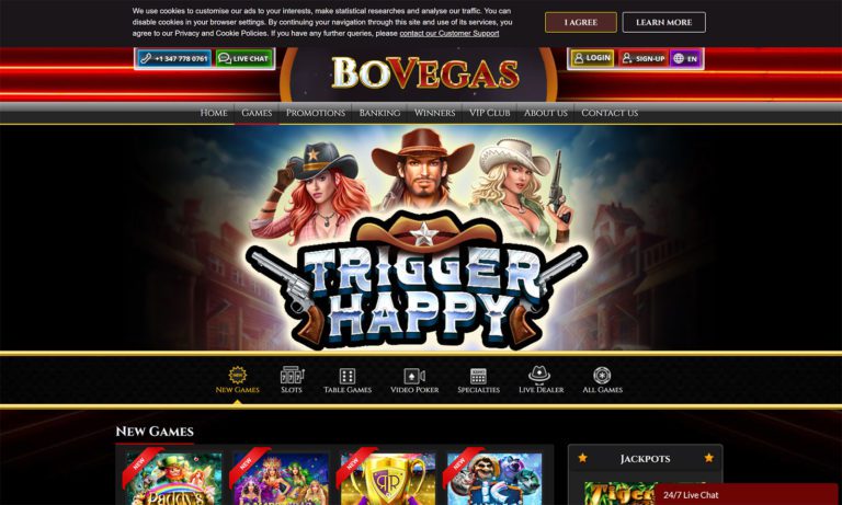 BoVegas Casino Website